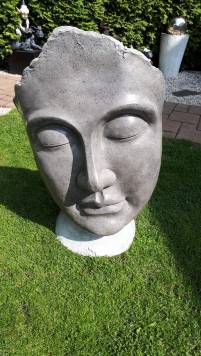 Gesichtsskulptur Polystone - H: 1m